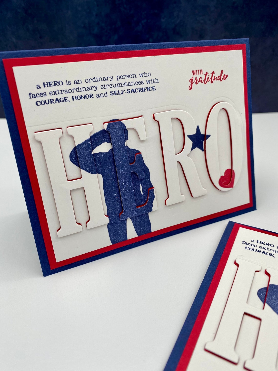 Handmade Military Appreciation Card Hero Collection - Etsy