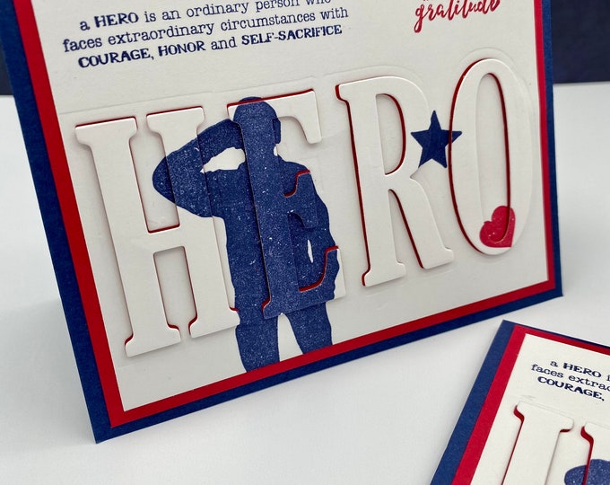 Handmade Military Appreciation Card | Hero Collection - Etsy