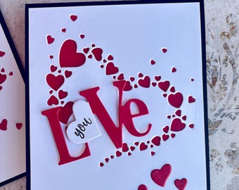 Handmade “Love You” Valentine’s Day Card