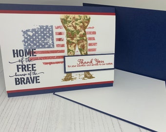 Handmade Military Thank You Card | Hero Collection