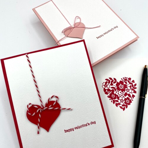 Valentine's Day Note Card Set Set of 8 Valentine Cards Etsy
