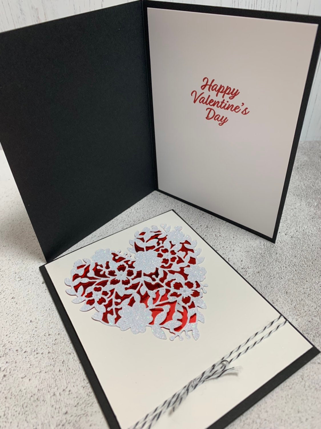 Handmade Foil Heart Valentine's Day Card - Etsy