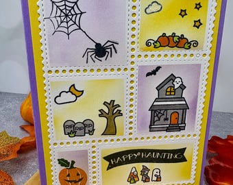 Handmade Whimsical Halloween Collage Card