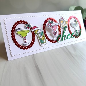Handmade Holiday Spirits Wobble Card | Slimline Cards