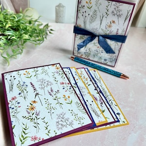 Handmade Floral Blank Notecard Set II | Set of 6