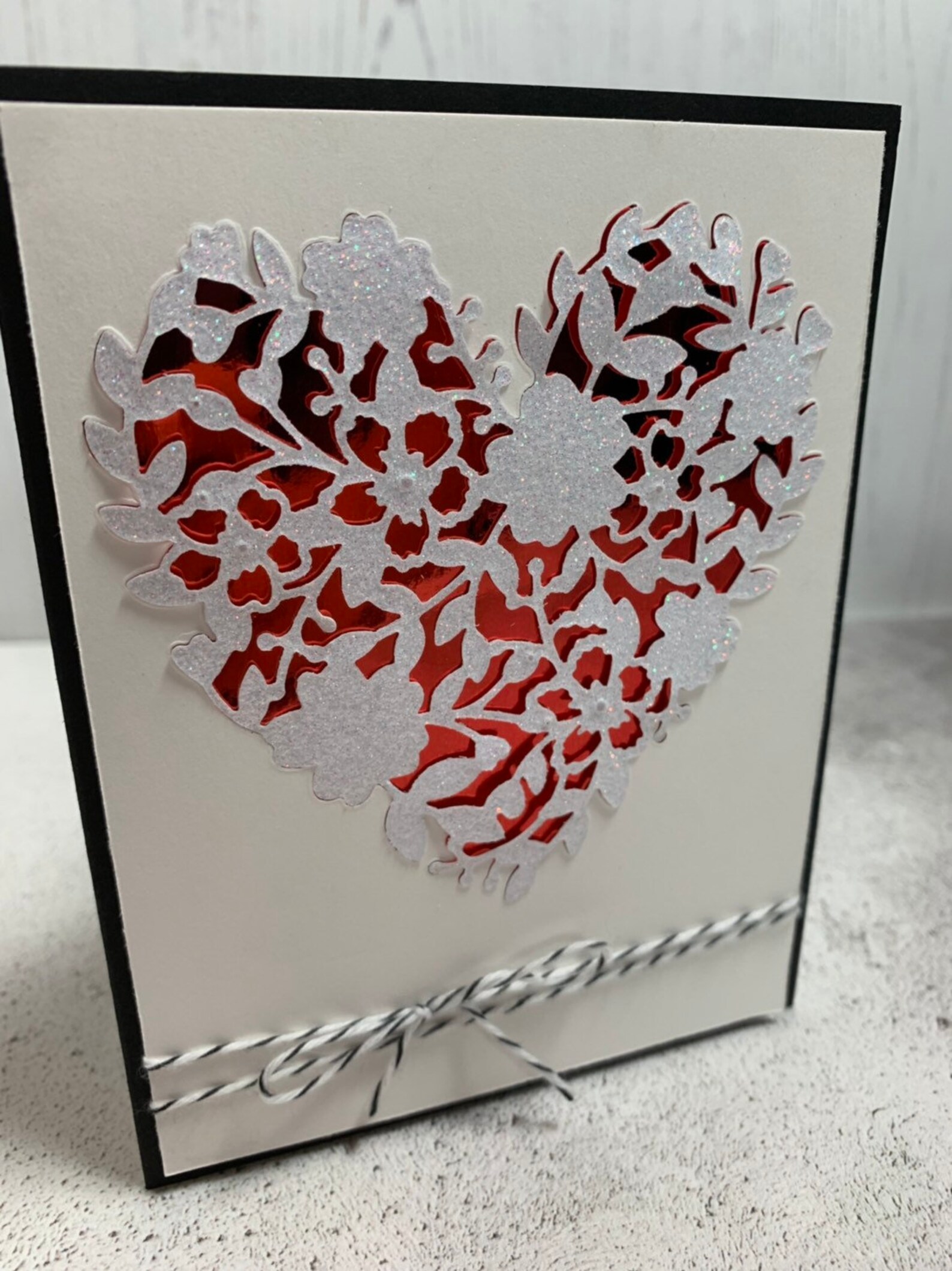 Handmade Foil Heart Valentine's Day Card - Etsy