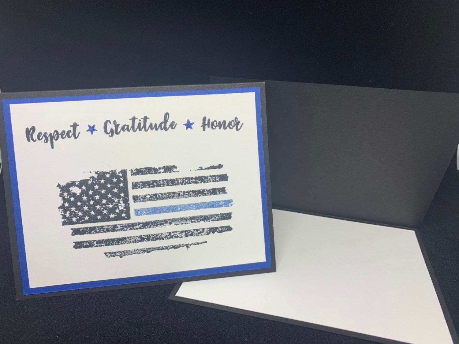 Handmade Thin Blue Line Card Hero Collection Etsy