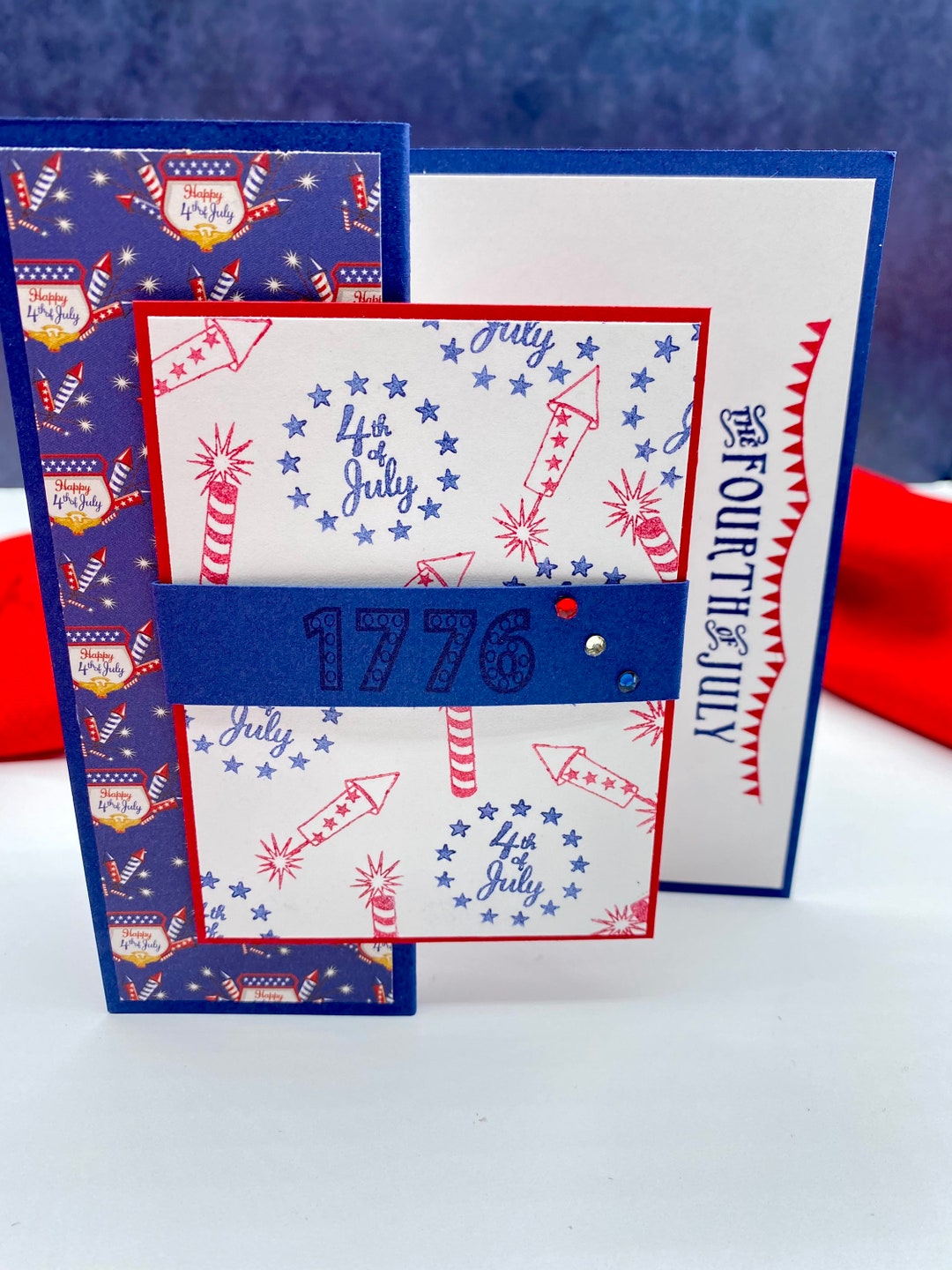 Handmade Happy 4th of July Card - Etsy