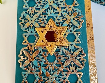 Handmade Hanukkah Star Card