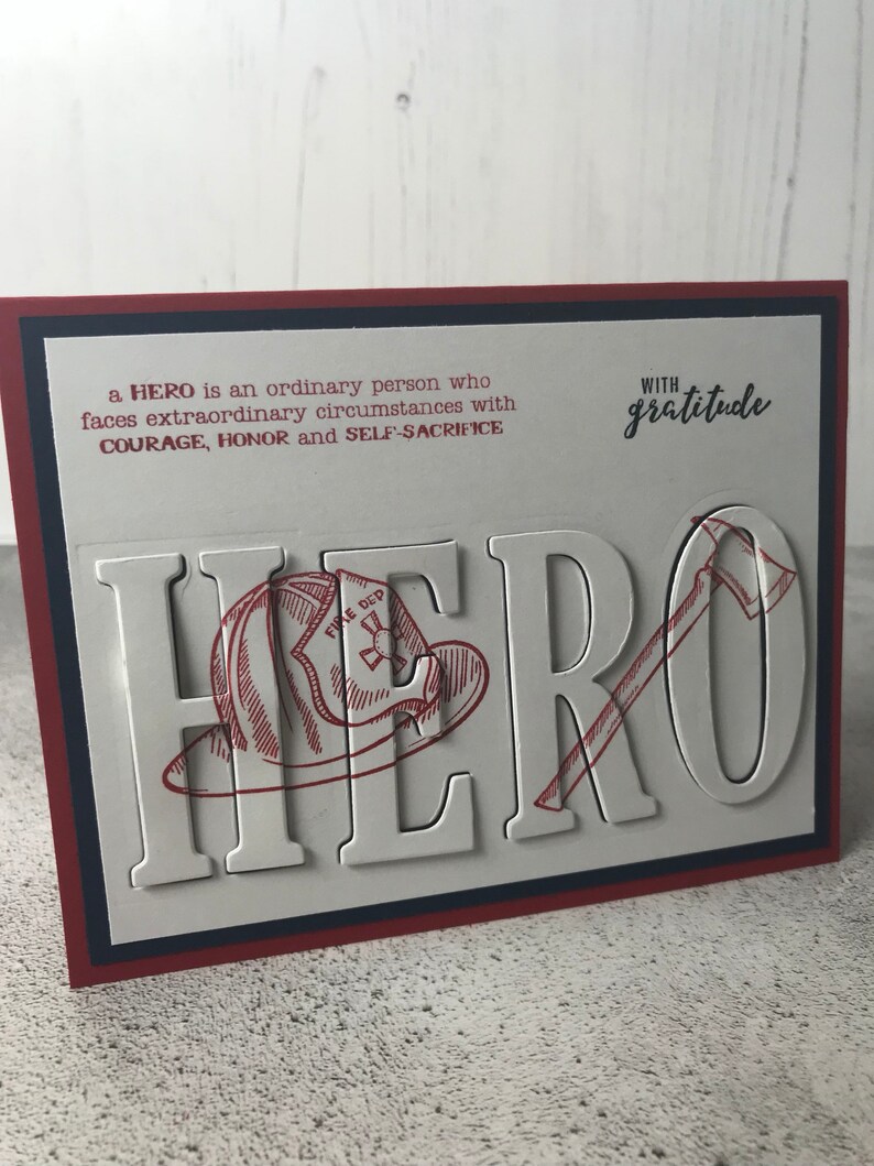 Handmade First Responder Appreciation Card Hero Collection