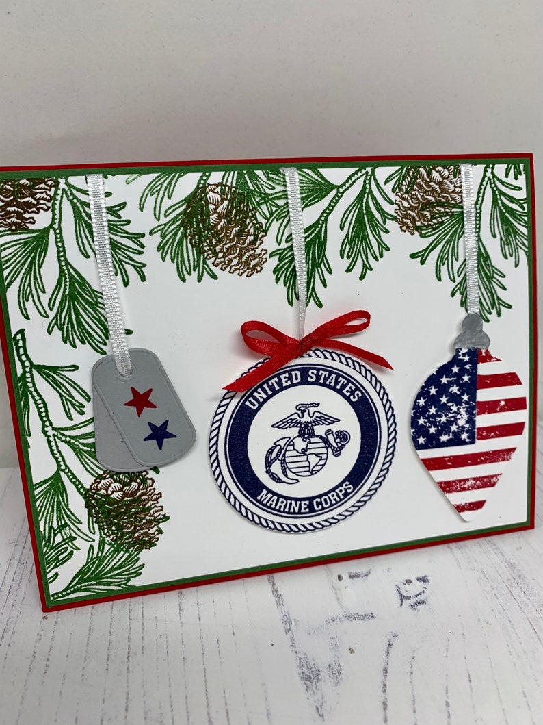 Handmade Americas Armed Forces Christmas Card Hero Etsy