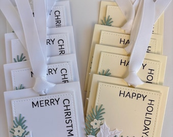 Handmade Gift Tags | Floral Die-Cuts, Set of 8