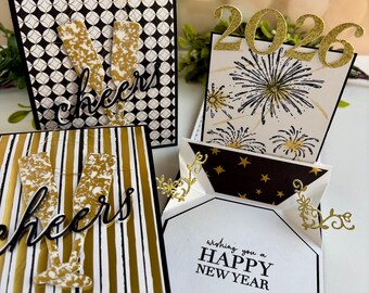 Handmade 3D Pop-Up New Year 2027 Card: Celebration Greeting