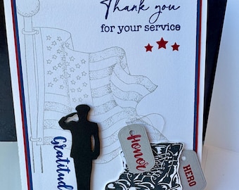 Handmade Patriotic Thank You Card | Hero Collection