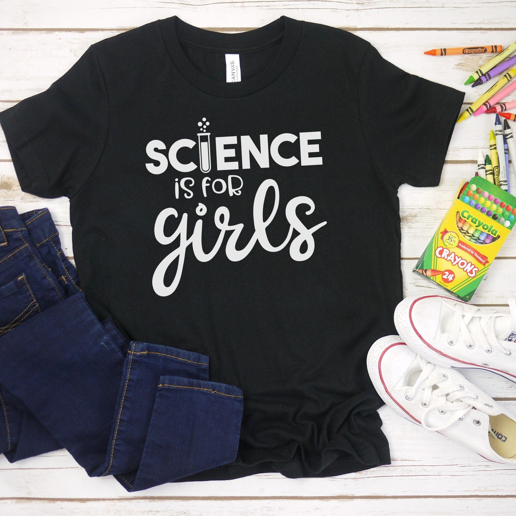 Science is for Girls Girls Science Shirt Science Shirt Etsy