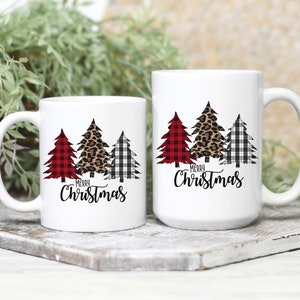 Merry Christmas Mug | Christmas Mug | Christmas Trees Mug | Christmas Coffee Mug | Coffee Cup Christmas | Christmas Gift