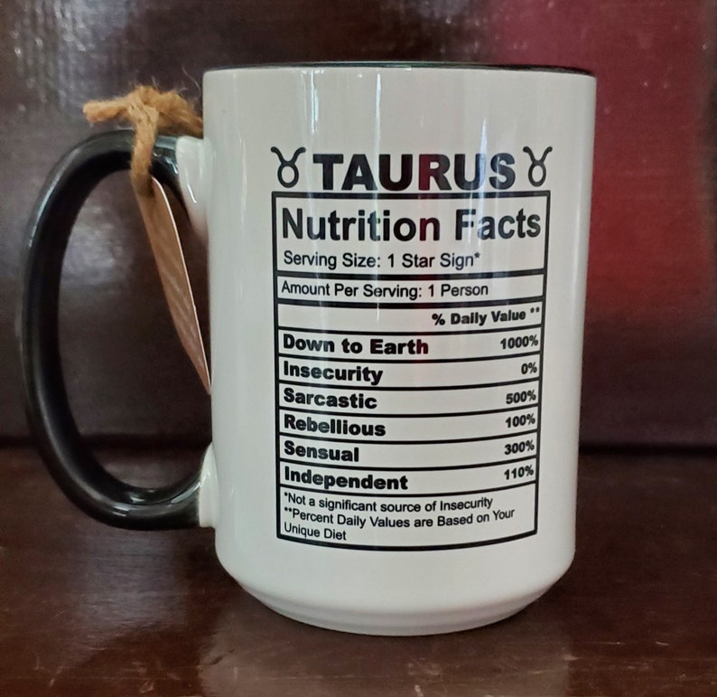 Taurus Mug Zodiac Sign Mug Taurus Facts Zodiac Mug - Etsy