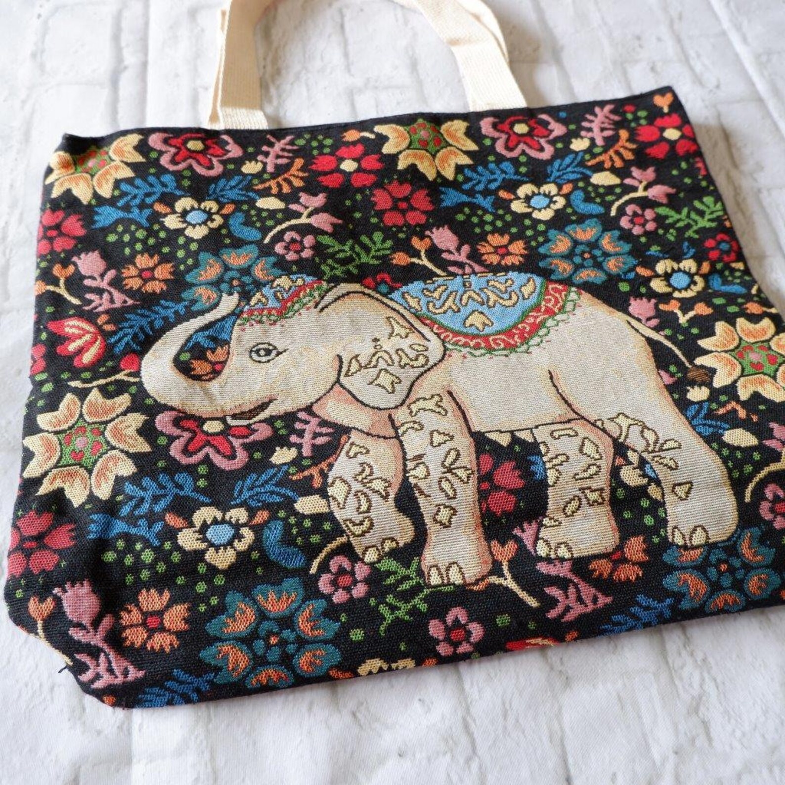 Elephant tote bag reusable environmental friendly grocery Etsy