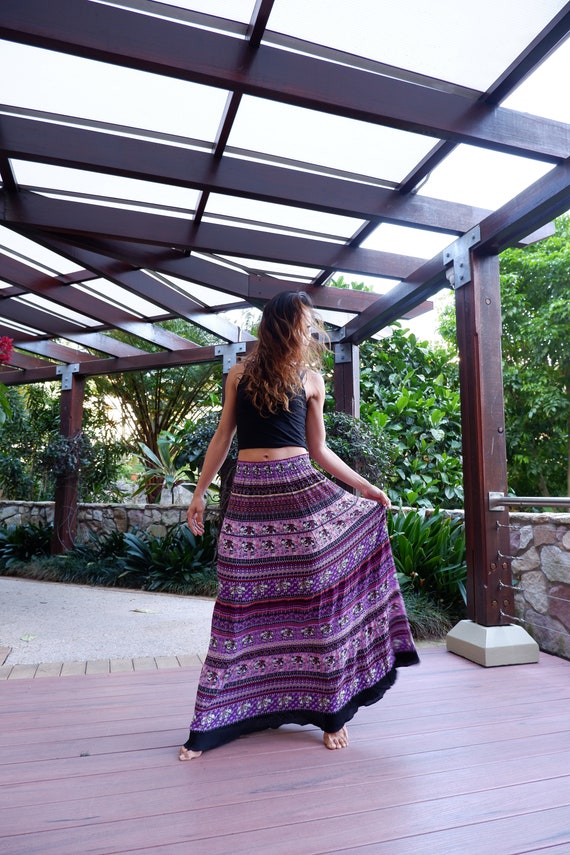 summer crinkle maxi skirts