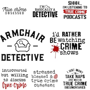 8er Pack True Crime Matt Vinyl Sticker