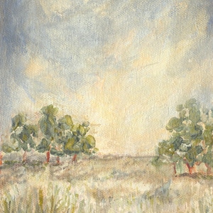 Giclee Print of field landscape original painting