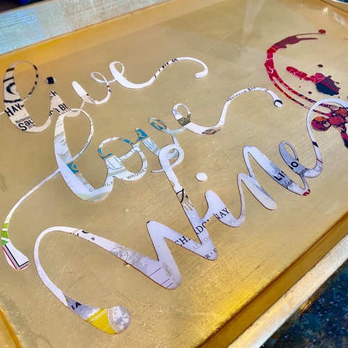 Gold Serving Tray, 