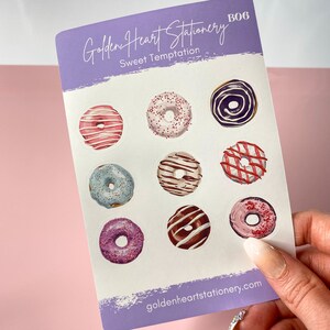 Sweet Temptation Sticker Sheet - Dessert stickers for planner, bullet journal, agenda, calendar, realistic looking stickers