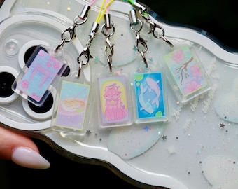 Japanese Collection Phone Charms - Lanyard for phone case, kindle, iPad, cherry blossom, koi fish, sushi, shiba inu, japanese doors