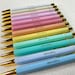 Pastel Pens - Ballpoint Blue or Black Ink Pens for Work, Office, Decoration, Multicolor Pens in Blue, Lavender, White, Pink, Mint, 0.7mm 