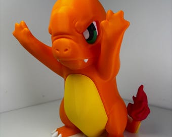 Figura grande de Charmander - Decoración de juegos de Pokémon (regalo para fans de Pokémon)