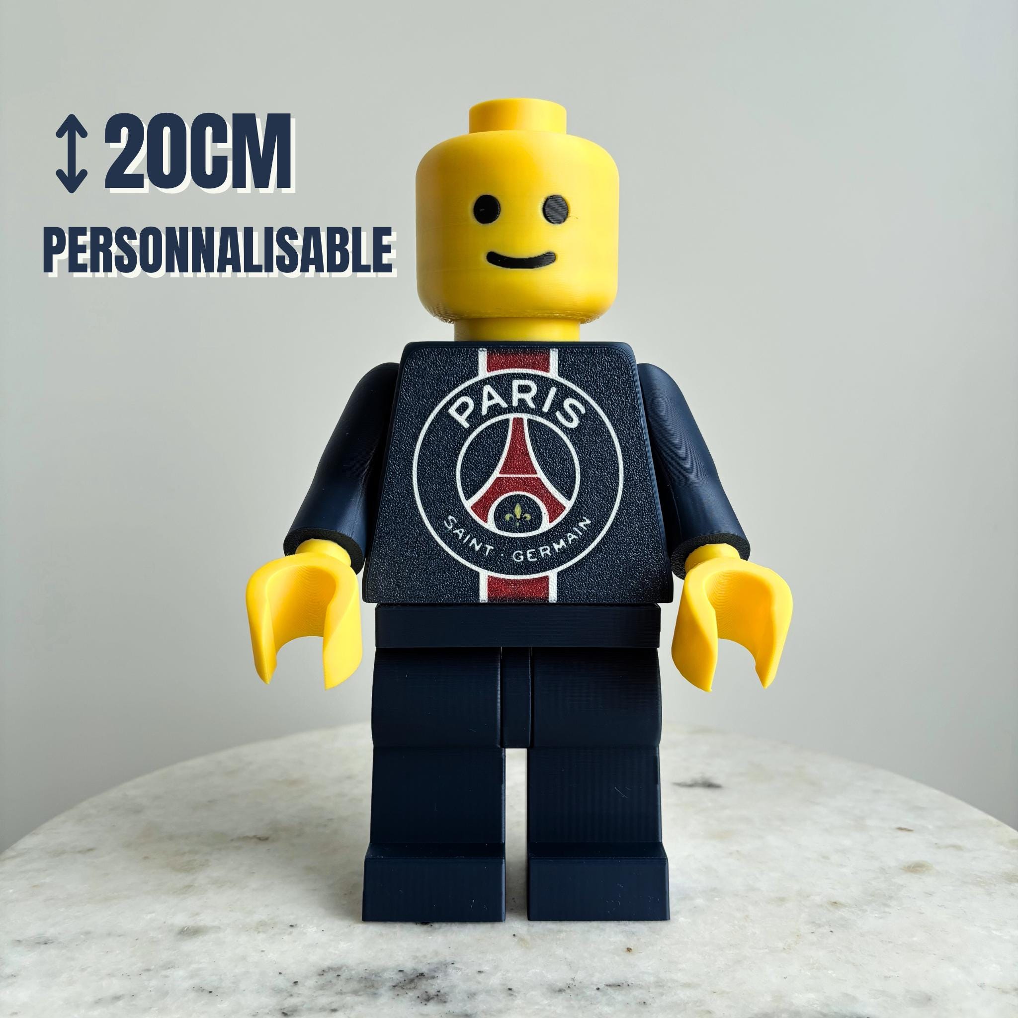 20cm PSG Paris Saint Germain Football Player Figurine - Name and