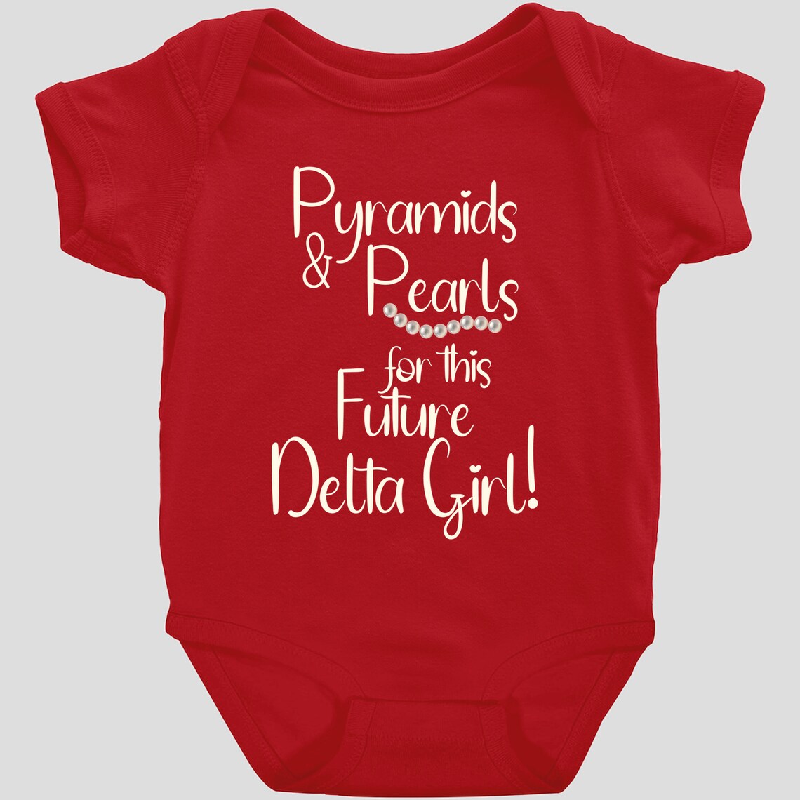 Pyramids & Pearls Future Delta Baby Bodysuit // DST Baby // Etsy