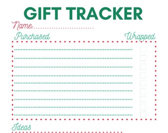 Gift Tracker Printable, Gift Printable, Christmas Gift Tracker, Christmas Gift Planner, Christmas Planner