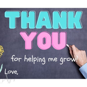 Thank You Teacher Card, Teacher Card, Thank You Teacher, Thank You Card