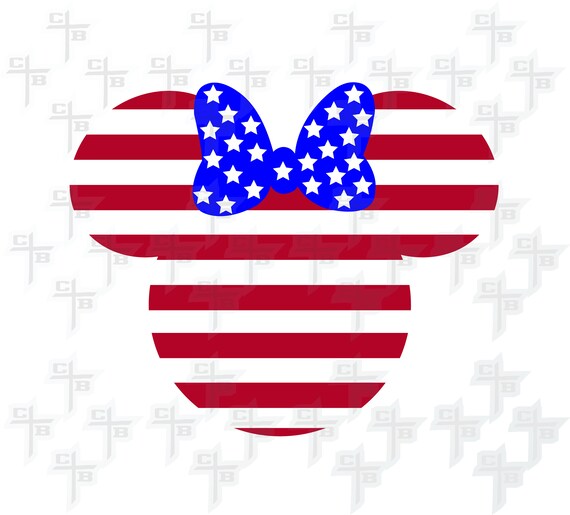 Download Free Disney Minnie Mouse Stars And Stripes 4th Of July Svg Hipster Etsy SVG Cut Files