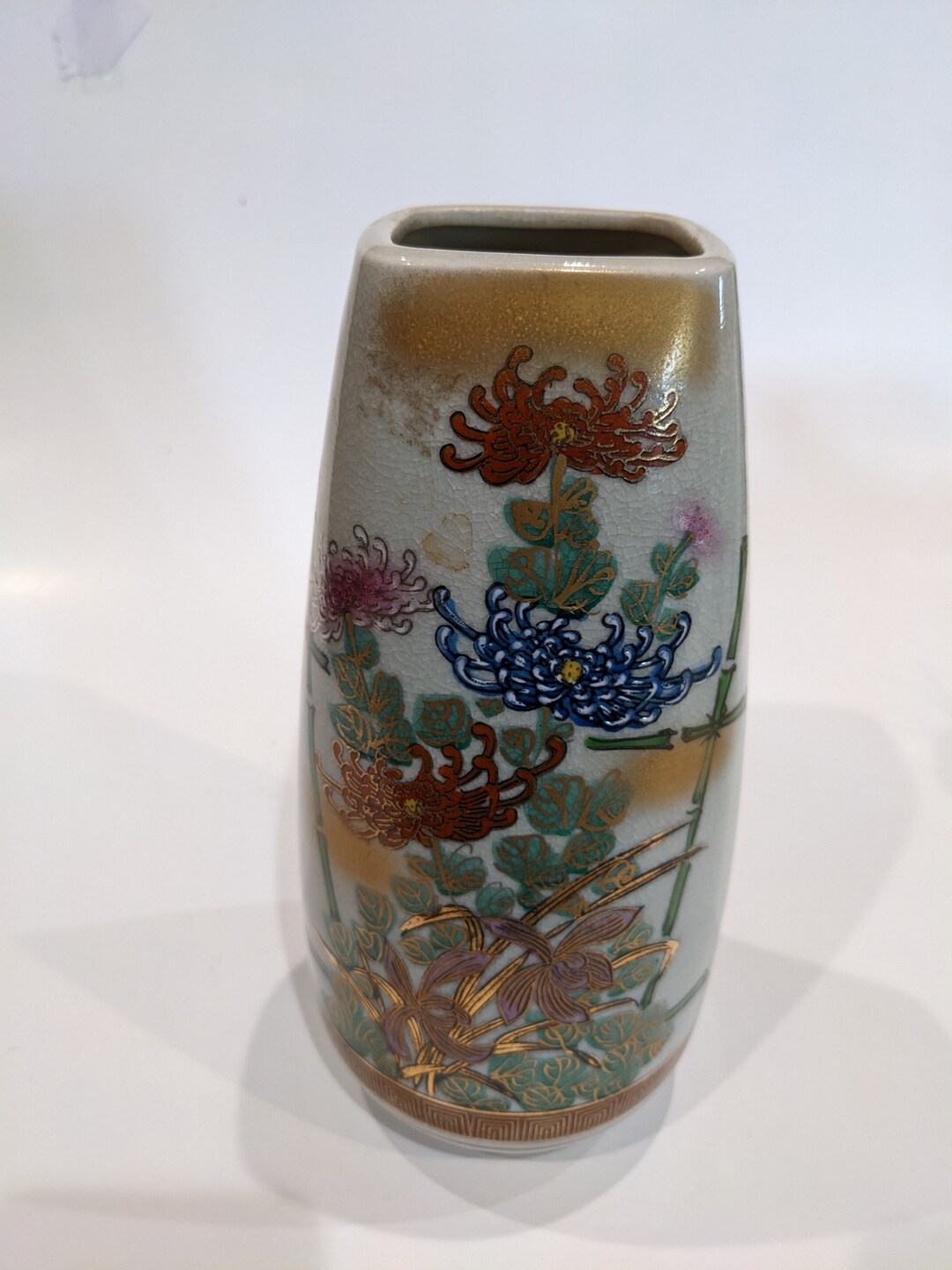 Vintage Japanese Chrysanthemum Vase. Perfect Condition Etsy