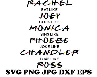 All Friends Compliment Printable Svg Png Jpg Dxf Eps TV Show Font Text Cup Print Idea For Gift