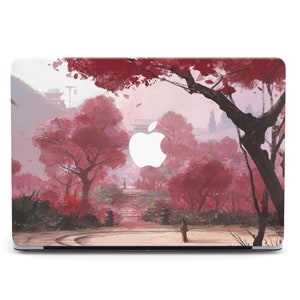 The Way Of Samurai Protective Sleeve  Red Tree Scenery Japanese Sakura Hard Case Cover for MacBook M4 Pro Air M4 Air M2 Pro 14 16 2023 Shell