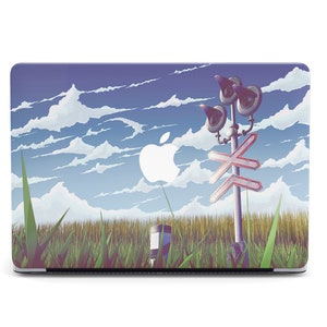 Stylized Macbook Air M4 M2 Case Clear Anime Scene Mac Pro M4 15 16 Protecive Cover Railway Crossing Macbook 12 inch Plastic Case