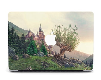 Under The Willow Macbook Air M3 Case Plastic Laptop Back Cover Macbook Pro 15 16 Magic Castle Cool Wizard Gift Printed Laptop Case