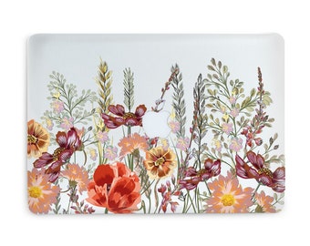 Wild Garden Flowers Clear Transparent Protective Shell Floral Hard Case Cover for MacBook M3 Pro Air M3 2022 Air M2 Pro 16 Pro 15 Shell Case