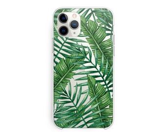 Clear Tropical Palm Leaves iPhone 14 Pro Max XR Case iPhone 15 Pro Case For Samsung S23 e Case Galaxy S9 Case For iPhone Case Google Pixel 9