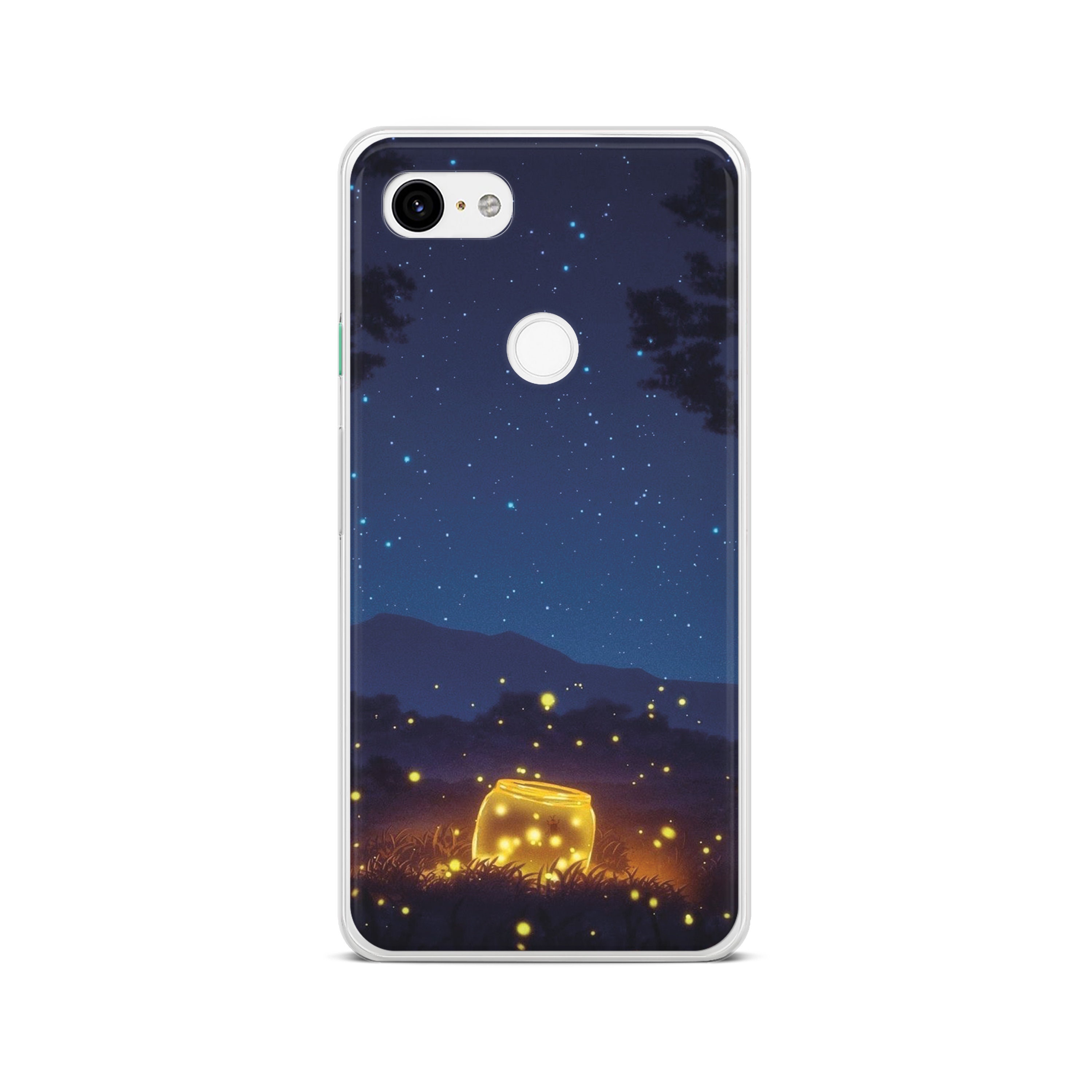 Fireflies Night Case Print iPhone 15 14 13 12 Pro Max Yellow Samsung S23 S20 S21 Ultra Plastic Silicone Cover Abstract Art