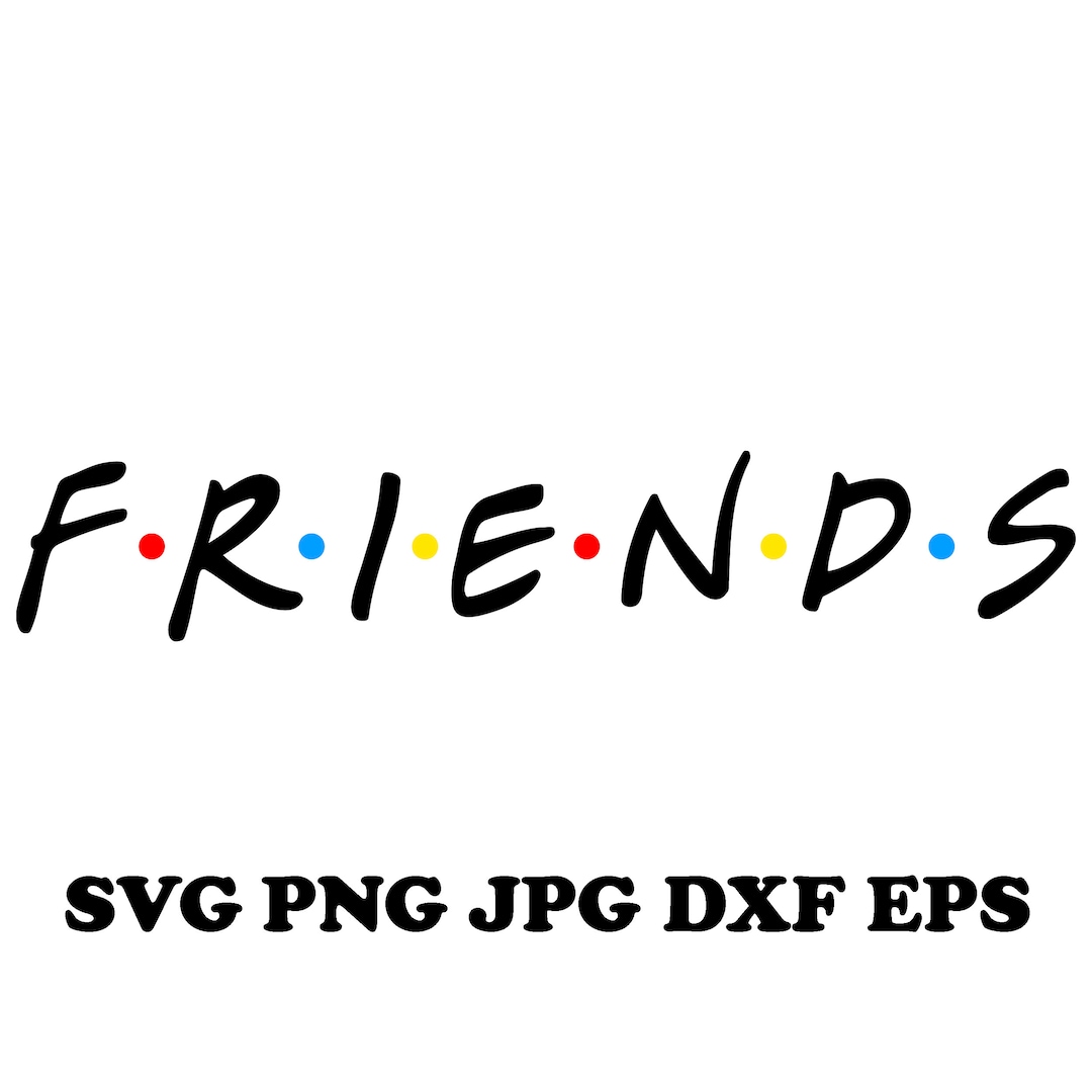 Friends Clip Art TV Show Title Digital Art Printable Friends Text Style