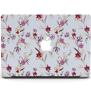 Red Tiny Flowers MacBook Pro M4 15 Inch 2023 Case Summer MacBook Air M4 2023 Macbook Hard Case Clear Cute Case Gift For Girl Gift KB00308_1