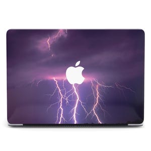 Night Lighting Art MacBook M4 Air M4 M2 Case Furious Nature MacBook Pro 15 16 2021 Cover Purple Anime Style Pro 14 Screen Protection