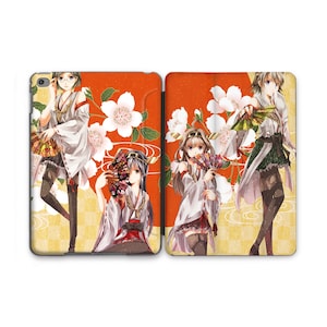 Kantai-collectie geïnspireerd op animemeisje iPad 9,7 2018 hoesje iPad Pro 12,9 2e Smart Cover Case Abstract iPad Mini 5 hoesje iPad Air 4 hoesje afdrukken