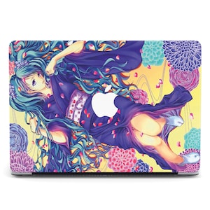 Cute Anime Girl Manga Art Colorful Geisha Pop Art Sleeve Hard Case Cover for MacBook M4 Pro Air M4 Air M2 Pro 14 16 2023 Shell Case