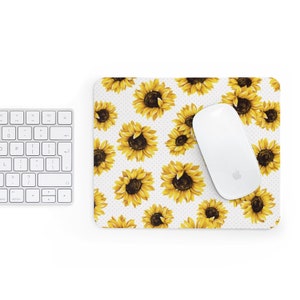 Cute Mouse Pad Floral Mousepad Roses Office Decor for Women Desk Accessories Roses Floral Mousepad Gift for Her Sunflowers Pad LLC153