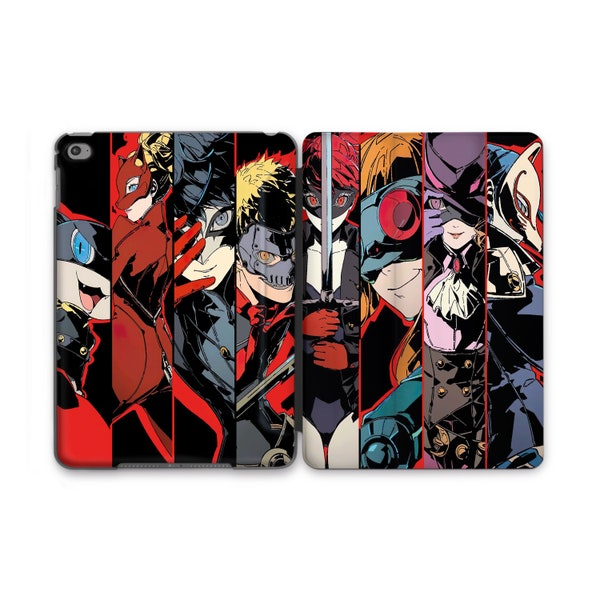 Persona Inspired Fan Art Anime iPad Pro 11 12.9 Smart Cover Morgana Art Case Plastic Case iPad Air 4 3 Manga Pattern Print iPad 9.7 Case